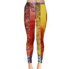 Conundrum I, Abstract Rainbow Woman Goddess  Leggings  by DianeClancy