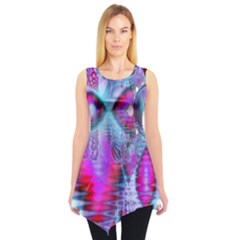 Crystal Northern Lights Palace, Abstract Ice  Sleeveless Tunic by DianeClancy