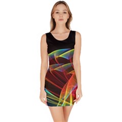 Dancing Northern Lights, Abstract Summer Sky  Sleeveless Bodycon Dress by DianeClancy