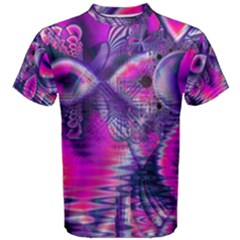 Rose Crystal Palace, Abstract Love Dream  Men s Cotton Tee by DianeClancy