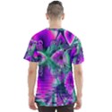  Teal Violet Crystal Palace, Abstract Cosmic Heart Men s Sport Mesh Tee View2