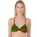 Rhombus and other shapes pattern             Reversible Tri Bikini Top View1
