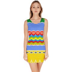 Colorful Chevrons And Waves                 Bodycon Dress by LalyLauraFLM