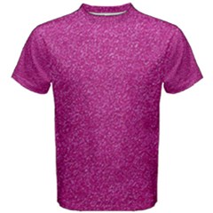Metallic Pink Glitter Texture Men s Cotton Tee by yoursparklingshop