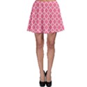 Soft Pink Quatrefoil Pattern Skater Skirt View1