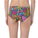 Festive Colorful Ornamental Background Mid-Waist Bikini Bottoms View2
