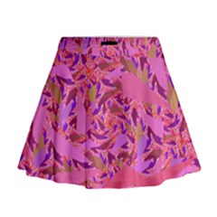Bright Pink Confetti Storm Mini Flare Skirt