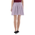Lilac Purple & White Zigzag Pattern A-Line Pocket Skirt View2