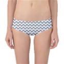 Medium Grey & White Zigzag Pattern Classic Bikini Bottoms View1
