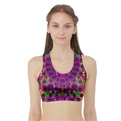 Love For The Fruit And Stars In The Milky Way Women s Sports Bra With Border by pepitasart