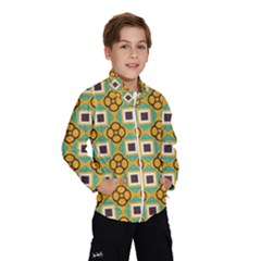 Flowers And Squares Pattern                                            Wind Breaker (kids) by LalyLauraFLM