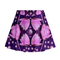 Magic Lotus In A Landscape Temple Of Love And Sun Mini Flare Skirt by pepitasart