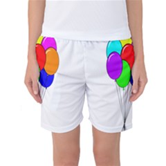 Colorful Balloons Women s Basketball Shorts by Valentinaart