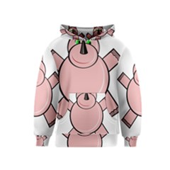 Pink Rhino Kids  Pullover Hoodie by Valentinaart