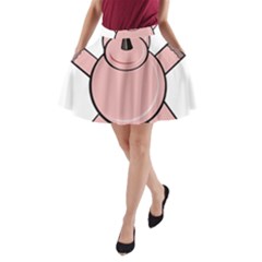 Pink Rhino A-line Pocket Skirt by Valentinaart