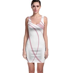 Pink Elegant Lines Sleeveless Bodycon Dress by Valentinaart