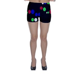 Colorful Dots Skinny Shorts by Valentinaart