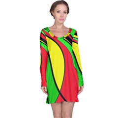 Colors Of Jamaica Long Sleeve Nightdress by Valentinaart