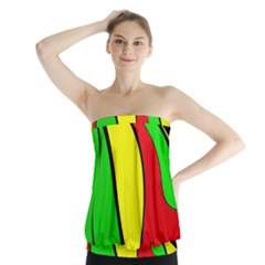 Colors Of Jamaica Strapless Top by Valentinaart