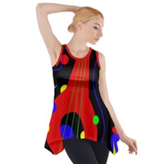 Abstract Guitar  Side Drop Tank Tunic by Valentinaart