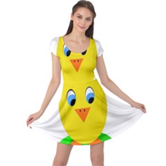 Cute Chicken  Cap Sleeve Dresses by Valentinaart