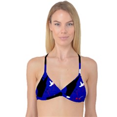 Night Birds  Reversible Tri Bikini Top by Valentinaart