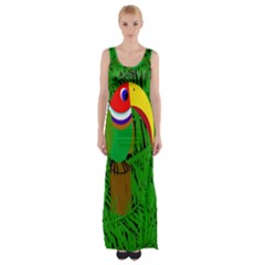 Toucan Maxi Thigh Split Dress by Valentinaart