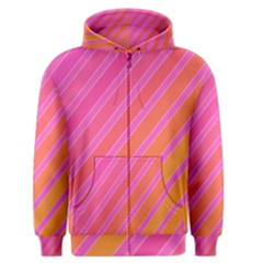 Pink Elegant Lines Men s Zipper Hoodie by Valentinaart
