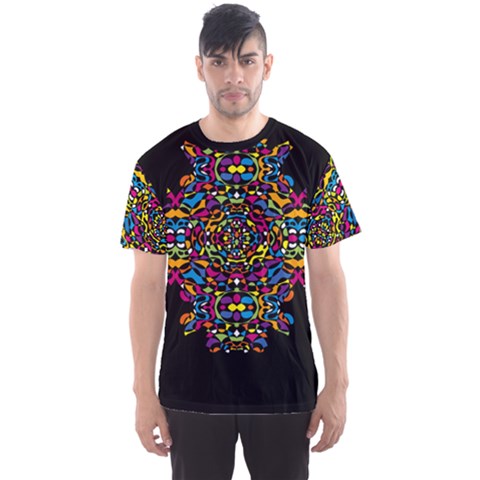 Stained Glass Pattern Men s Sport Mesh Tee by Contest2492222