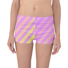 Pink And Yellow Elegant Design Reversible Boyleg Bikini Bottoms by Valentinaart