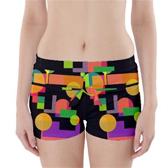 Colorful Abstraction Boyleg Bikini Wrap Bottoms by Valentinaart