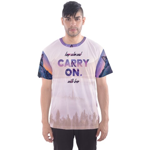 Keep Calm And Carry On Men s Sport Mesh Tee by Contest2492990