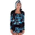 Blue abstraction Women s Long Sleeve Hooded T-shirt View1