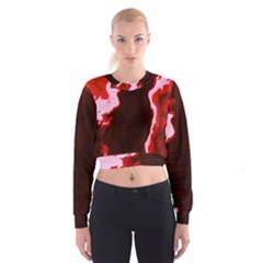 Crimson Sky Women s Cropped Sweatshirt by TRENDYcouture
