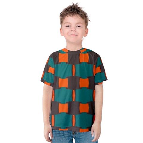 3 Colors Shapes Pattern                                                                                  Kid s Cotton Tee by LalyLauraFLM