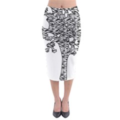 Joshua Tree Zebra Stripes Midi Pencil Skirt by WickedCool
