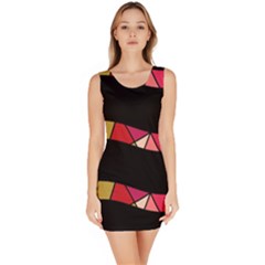 Abstract Waves Sleeveless Bodycon Dress by Valentinaart