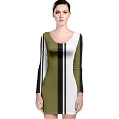 Elegant Lines Long Sleeve Velvet Bodycon Dress by Valentinaart