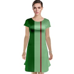 Green And Red Design Cap Sleeve Nightdress by Valentinaart