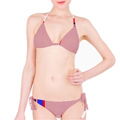 Pink Elegant Lines Bikini Set by Valentinaart