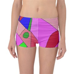 Pink Abstraction Reversible Boyleg Bikini Bottoms by Valentinaart