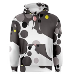 Gray, Yellow And Pink Dots Men s Pullover Hoodie by Valentinaart
