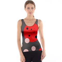 Red And Pink Dots Tank Top by Valentinaart