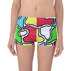 Colorful Abtraction Reversible Boyleg Bikini Bottoms by Valentinaart