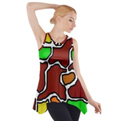 Africa Abstraction Side Drop Tank Tunic by Valentinaart