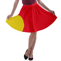 Colorful Abstraction A-line Skater Skirt by Valentinaart