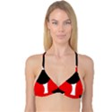Red, black and white Reversible Tri Bikini Top View3