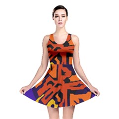 Orange Ball Reversible Skater Dress by Valentinaart