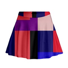 Colorful Abstraction Mini Flare Skirt