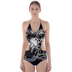 Neon Fish Cut-out One Piece Swimsuit by Valentinaart